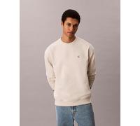 Calvin Klein 350terry Monogram Sweatshirt Cream White - L