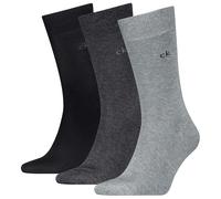 Calvin Klein Men's Classic Sock, Grey Melange, 43-46 (Pack of 3)