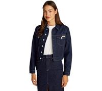 Calvin Klein 90s Cropped Fit Denim Jacket, Blue (Denim Rinse), L