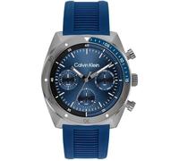 Calvin Klein Analogue Multifunction Quartz Watch for Men CK Flex Collection with Blue Silicone Bracelet - 25200468