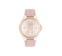 Calvin Klein Analogue Multifunction Quartz Watch for Women Vibrancy Collection with Blush Silicone Bracelet - 25100108