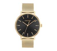 Mens Wristwatch CK CALVIN KLEIN TIMELESS 25200049 Steel Golden Mesh Black