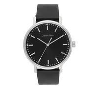 Calvin Klein Analogue Quartz Watch for Men Modern MESH Collection with Black Leather Strap - 25200050