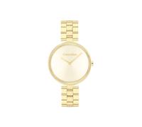 Calvin Klein Analogue Quartz Watch for Women Gleam Collection with Gold Colored Stainless Steel Bracelet - 25100014