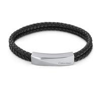 Calvin Klein Architectural Bracelet Leather 35000097 - Man - Genuine Leather Black 19 cm