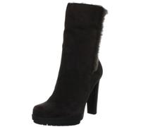 Calvin Klein Ava Kid Suede/Shearling Womens Boots Dark Brown 3 UK, 36 EU
