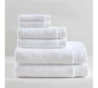 Calvin Klein - Bath Towel Set, Soft and Absorbent Cotton, Zero Twist Construction, Oeko-Tex Certified (Entwine Solid White, 6 Pieces)