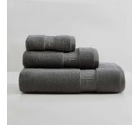 Calvin Klein - Bath Towels, Super Soft & Absorbent Cotton Towels, Zero Twist Construction, Brand Locker Loop for Easy Hanging (Iconic Solid Grey, 3 Piece)