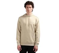 Calvin Klein Beige Solid Hooded Full Sleeves Hoodie
