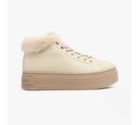 Calvin Klein BOLD PLATFORM LOW LACE UP Womens Trainers Eggshell/Savannah Tan - UK 6.5