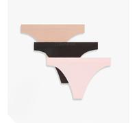 Calvin Klein Bonded Flex Seamless Womens 3 Pack Thong Multi - Medium