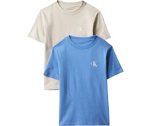 Calvin Klein Boy's 2-Pack Monogram Top LVCKSJA45B Other Apparel Sets, GREY (Oatmeal 13-0401 Tcx), 14 Years