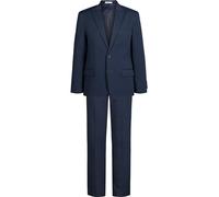 Calvin Klein Boys' 2-Piece Formal Suit Set, Includes Single Breasted Jacket & Straight Leg Dress Pants with Belt Loops & Functional Pockets Business, Bright Blue Stretch, 16