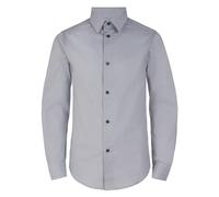 Calvin Klein Boys' Big Slim Fit Button Down Dress Shirt, Silver Metal, 20