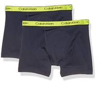 Calvin Klein Boys' Performance Boxer Brief Underwear 2-Pack, Black Iris, XL