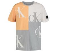 Calvin Klein - Boys' T-Shirt with Pop Up Logo and Crew Neck, Career Block Party, 14-16