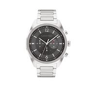 Calvin Klein Chronograph Quartz Watch for Men CK Force Collection with Silver Stainless Steel Bracelet - 25200264