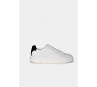 Calvin Klein Men’s Chunky Lace-up Leather Cupsole Trainers, White (Bright White/Black), 10