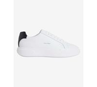 Calvin Klein Men’s Chunky Lace-up Leather Cupsole Trainers, White (Bright White/Black), 12