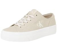 Calvin Klein CK Jeans Women Vulc Flatform Low CV MG YW0YW01763 Low Top, Beige, 3.5 UK