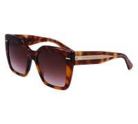 Calvin Klein CK23508S 220 Woman Sunglasses Acetate Havana Grey Squared Normal Normal