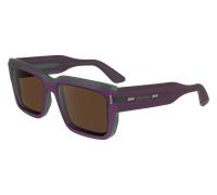 Calvin Klein CK23538S 515 Man Sunglasses Acetate Violet Brown Squared Normal Normal