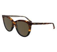 Calvin Klein CK25508S 233 Woman Sunglasses Acetate Havana Brown Butterfly Normal