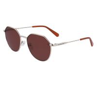 Calvin Klein CKJ23201S 717 Unisex Sunglasses Metal Gold Bordeaux Round Normal Normal