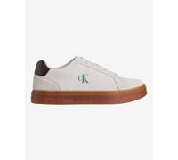 Calvin Klein Classic Cupsole Laceup Suede Shoes Beige Brown - 43