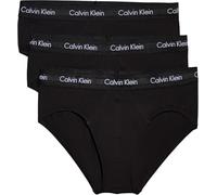 Calvin Klein Cotton Stretch 3 Pack Brief, Black with Red/Green/Navy