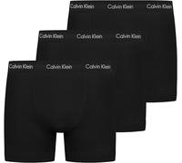 Calvin Klein Cotton Stretch 3 Pack Trunk, All Black(Size: M)
