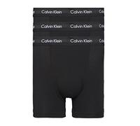 Calvin Klein Cotton Stretch 3 Pack Trunk, All Black(Size: M)