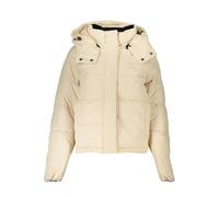 Calvin Klein Cropped Hooded Puffer Jacket - Beige - XL