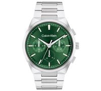 Calvin Klein Three Hand Quartz Movement Watch for Men DISTINGUISH Collection with Silver Stainless Steel Bracelet - 25200441
