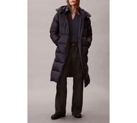 Calvin Klein Women’s Essential Mid Weight Long Puffer Jacket with Hood, Blue (Inkwell), XL
