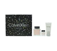 Calvin Klein Euphoria Men Eau De Toilette Gift Set 100ml & 15ml Eau De Toilette & 100ml Aftershave Balm