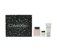 Calvin Klein Euphoria Men 3 Piece Gift Set: Eau de Toilette 100ml - Aftershave Balm 100ml - Eau de Toilette 15ml