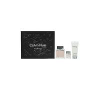 Calvin Klein Euphoria Men 3 Piece Set - Eau De Toilette 100ml & 15ml & Aftershave Balm 100ml Black
