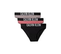 Calvin Klein Girls 3 Pack Intense Power Bikini Briefs, Multi, Size Age: 12-14 Years Print