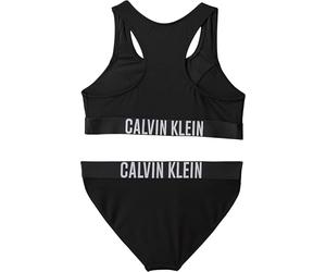 Calvin Klein Girls’ Bralette Bikini Set with Logo, Black (Pvh Black), 14-16 Years