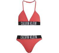 Calvin Klein Girls’ Triangle Bikini Set with Logo, Red (Deep Crimson Fruit), 14-16 Years