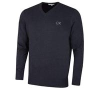 Calvin Klein Golf Mens V-Neck Tour Sweater - Denim Marl - L