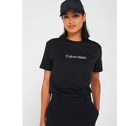 Calvin Klein Hero Logo Regular T-Shirt - Black, Black, Size Xs = Uk 6, Women Black