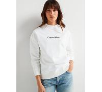 Calvin Klein Hero Logo Sweatshirt, White, Size Xl, Women White