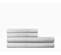 Calvin Klein Home Solid Color Queen Fitted Sheet 1 Piece, Deep Pocket, Cotton Modal 170 GSM (Grey)