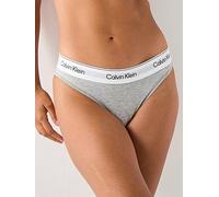 Calvin Klein Women’s Bikini Briefs with Logo Waistband, Grey (Grey Heather), S