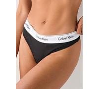 Calvin Klein Icon Cotton Modal Thong, Black, Size M, Women Black