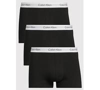 Calvin Klein ICON Cotton Stretch 3 Pack Contour Trunks, Black, Size 2Xl, Men Black