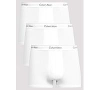 Calvin Klein ICON Cotton Stretch 3 Pack Contour Trunks, White, Size S, Men White