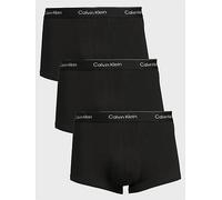 Calvin Klein Icon Cotton Stretch 3 Pack Low Rise Trunks, Black, Size S, Men Black